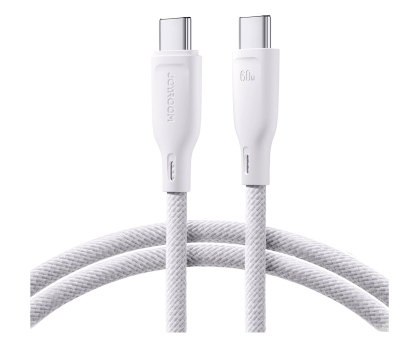 Kabel JoyRoom Multi-Color Series S-A34 USB-C / USB-C PD 60W 1m - biały 6941237110190